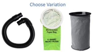 6 Qt ProTeam 100431 Bags - Proteam 100564 Cloth Bag - Proteam 103048 Hose - Picture 1 of 4