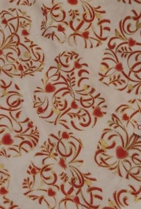Hoffman Print "Celebrate" Heart-themed fabric 2yd cut and end of bolt - Picture 1 of 2