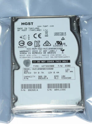 H.G.S.T HUC109090CSS600 900Gb 2.5" 10K SAS 6Gb/s 0B26014 Server Hard Drive - Image 1 of 4