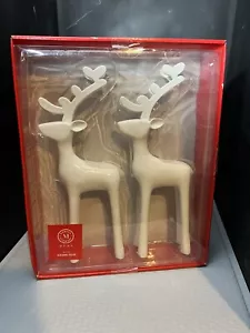 MARTHA STEWART REINDEER Deer White Pewter 11" CHRISTMAS Figurine Decorations(Z58 - Picture 1 of 3