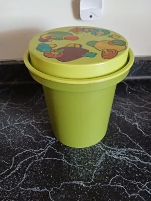 Bote de plástico Rubbermaid 2224 con tapa de hongo tapa agrietada Foto 1 de 4