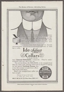 1911 LINOCORD BUTTONHOLE Magazine Ad~IDE SILVER COLLARS~Steinway Miniature Piano - Picture 1 of 2