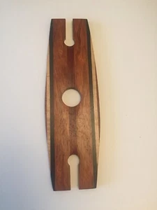 Handmade 2 Glass Wine Caddy - 2 Glass Wine Holder  3/8" x 3 1/2" x 11"  #TGWC 13 - Picture 1 of 3