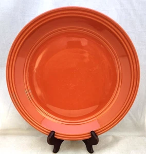Mainstays ORANGE SPICE (Rainforest) Stoneware Embossed Rings 10" DINNER PLATE - Picture 1 of 3