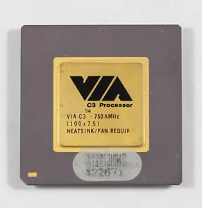 Socket 370 CPU - VIA C3 - 750AMHz - 750MHz - Samuel 2 - TESTED - Picture 1 of 2