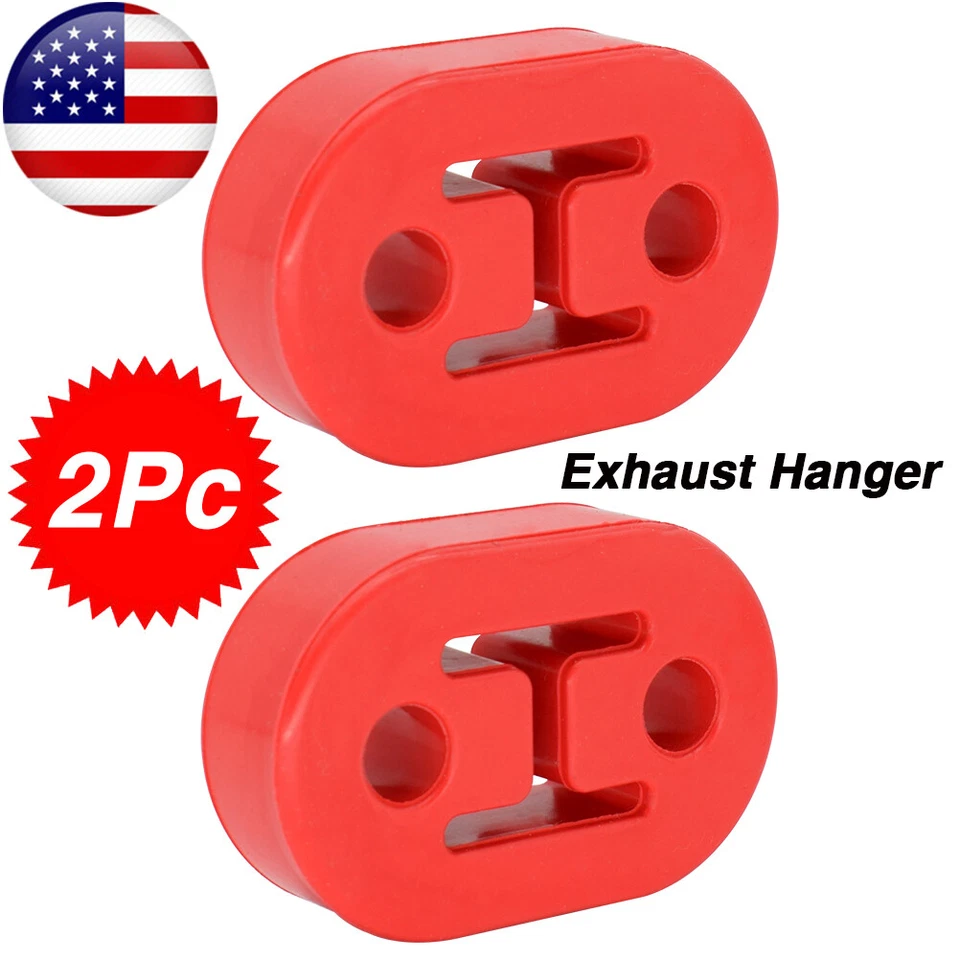 2X Rubber Polyurethane Exhaust Tail Pipe Mount Holder Brackets Hanger Insulator - Image 1 of 4
