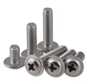 Tornillo redondo de acero inoxidable 304 con collar perno de cabeza de arandela M2 M2,5 M3 - Imagen 1 de 8