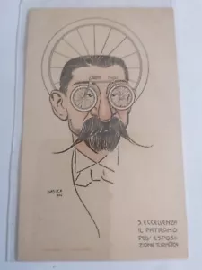 BOLOGNA HUMOROUS NASICA Illustrator - TOURIST EXHIBITION CYCLING 1904 - Picture 1 of 2