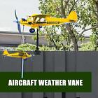 Żółty Piper J3 Cub Samolot Weathervane Ręcznie robiony P0L2 t1h 4E3W