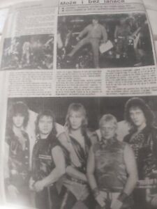 ACCEPT HEAVY METAL BAND  EX YU CLIPPINGS 1985 YEAR RARITY