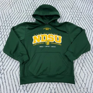 North Dakota State Bison Hoodie Men Small Green Sweatshirt Sweater Under Armour - Picture 1 of 10
