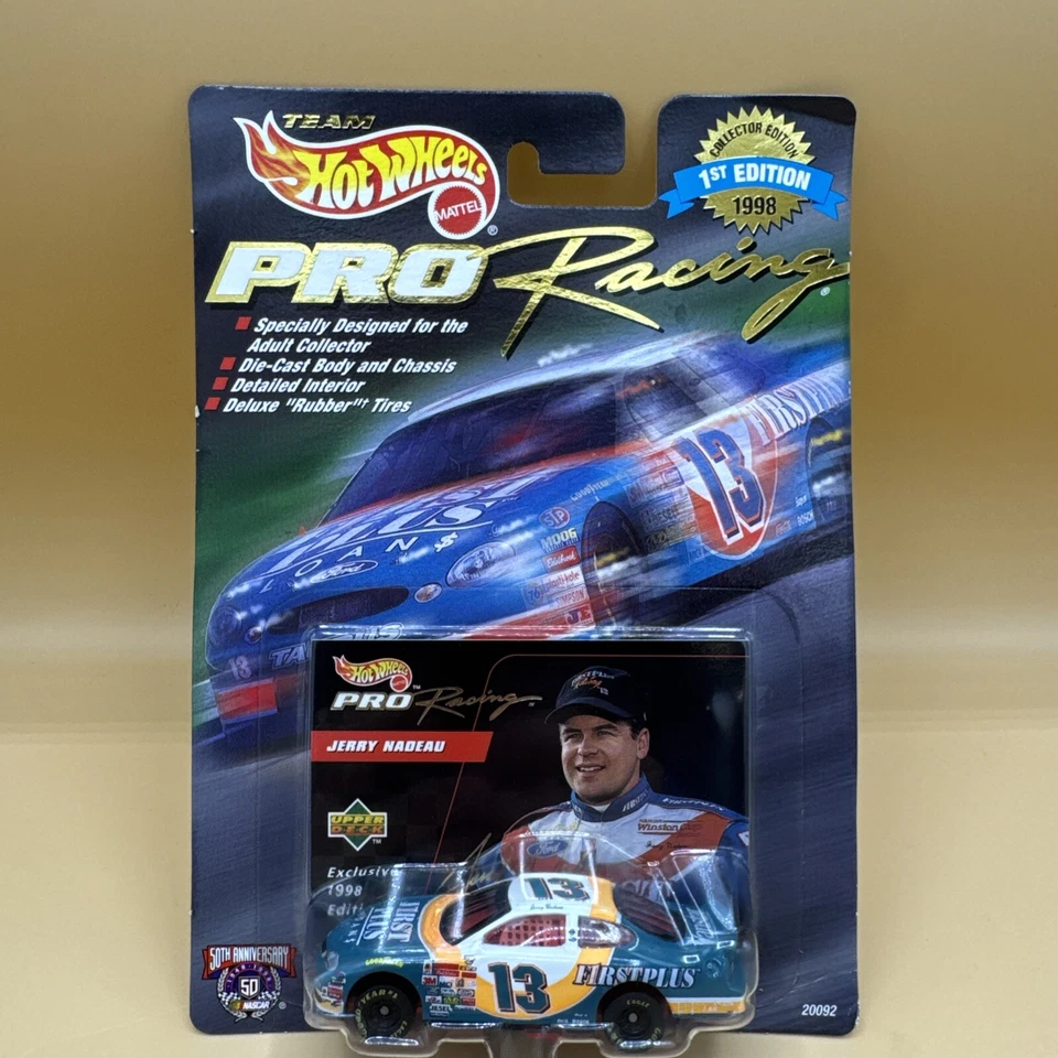 Hot Wheels Pro Racing 1998 Number 13 Jerry Nadeau 1/64 1st Edition