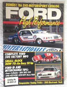 Catálogo Ford Motorsport 1986 SVO Boss 429 302 351 Windsor Race 5.0 Mustang - Imagen 1 de 7