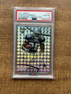 2011 Topps Finest Demarco Murray Mosaic Auto /10 PSA 10 Gem Mint - Image 1 of 2