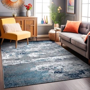 Rugshop Area Rug Distressed Abstract Watercolor Living Room Rugs Bedroom Carpet - Picture 1 of 74