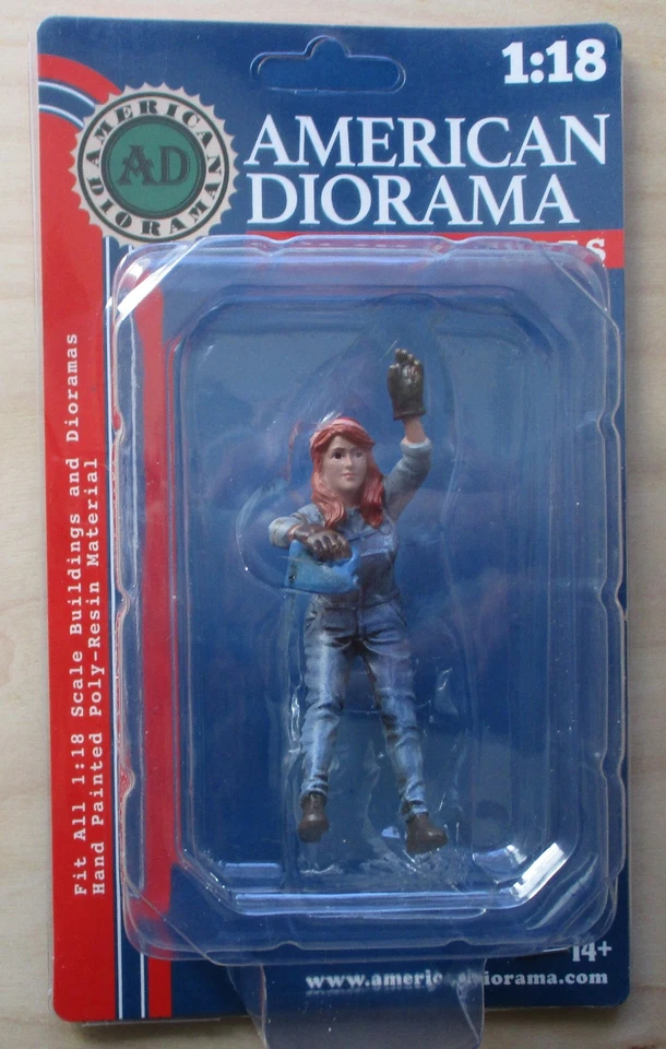 Figura Dama RETRO WOMEN MECHANIC II AMERICAN DIORAMA Escala 1:18 3.5" Foto 1 de 1