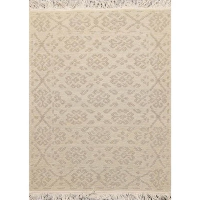 1'10” x 2'7” Hand Knotted 100% Wool Reversible Soumakk Oriental Area Rug Beige - Image 1 of 4