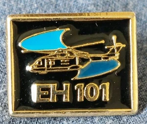 EH101 HELICOPTER Collectors Enamel Pin Badge Pinback Aeronautica WESTLAND 1980s - Picture 1 of 2