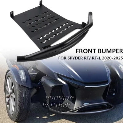 For Can-Am Spyder RT RT-L 2020-2025 Tubular Front Bumper w/Skid Plate Protection - Image 1 of 4