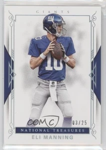 Panini National Treasures Holo Silver 2017/25 Eli Manning #39 - Imagen 1 de 3