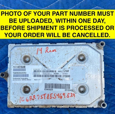 ♨️ 14 2014 Dodge Ram 1500 Engine Computer Ecu Pcm Ecm Pcu 05150816AB 68153791AF - Image 1 of 4