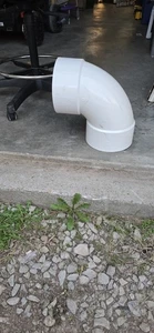 Tubo Charlotte 8" 90 grados codo PVC buje x buje DWV DRENAJE, RESIDUOS, VENTILACIÓN - Imagen 1 de 4