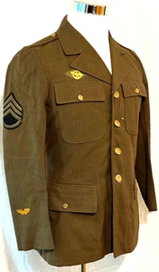 WWII Named AAF Flight Instructor 4 Pocket Service Coat - Picture 1 of 7