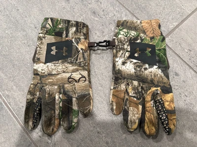 Under Armour UA Early Season ColdGear Realtree Edge Fleece Gloves Mens - Medium - Image 1 of 2