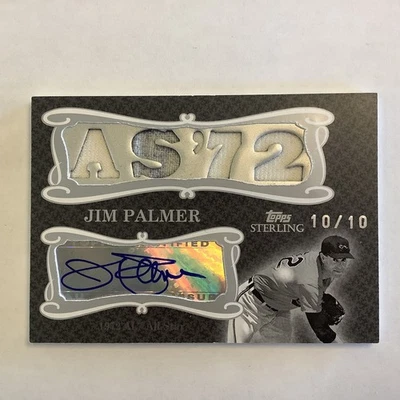 2008 Topps Sterling - JIM PALMER Quad Relic Auto - #10/10 - Orioles - HOF - Image 1 of 4