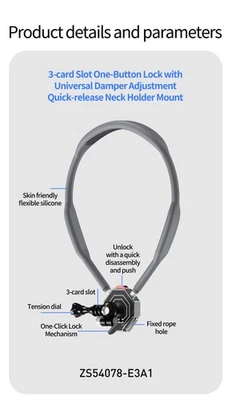 Quick Release Magnetic Neck Holder Mount 1/4" Tripod Adapter for GoPro Hero 13 - Image 1 of 4