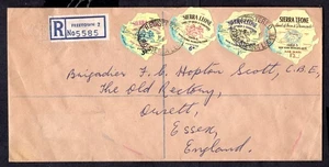 Sierra Leone - 1964 New Yorks Worlds Fair Issues on Registered Cover to England - Picture 1 of 2