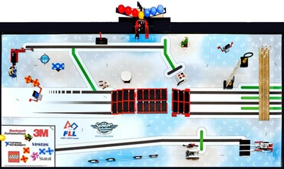 2012 FIRST LEGO League Senior Solutions 9657 - mat and LEGOs - Image 1 of 4