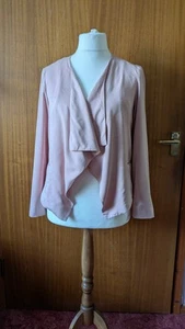 BNWOT New look light pink long sleeve waterfall blazer size 12 - Picture 1 of 9