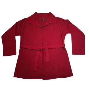 Alfani Wool Blend Knit Open Front Cardigan with Waist Tie Size Petite Small Cozy - Picture 1 of 8