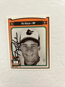 Carta Baseball Autografata Rex Hudler Orioles Crown Card 1986 Orioles - Foto 1 di 2