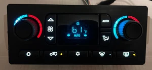 *REBUILT* WHITE LED 05-09 TRAILBLAZER ENVOY RAINIER AUTO CLIMATE CONTROL - Picture 1 of 5