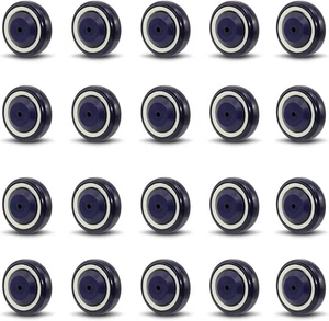 20Pcs 5" Wheels for Cart 5/16" Bore Shopping Cart Replacement Wheel Polyurethane - Picture 1 of 14
