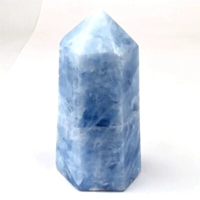 Edelstein Spitze blauer Calcit Höhe 144 mm / 924 g AA - Qualität Madagaskar 107 - Bild 1 von 3