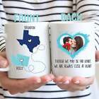 Long Distance Relationship Gift Custom State To State Mug Anniversary Gift