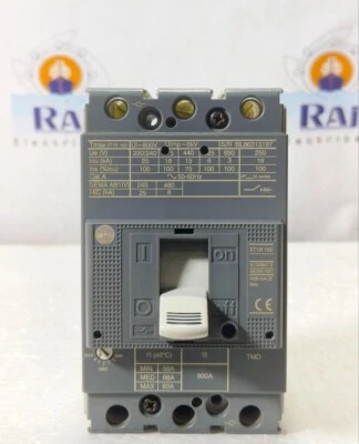 ABB TMAX XT1B 160 80A 3POLE CIRCUIT BREAKER MCCB 75kA at 440V XT1B160 - image 1 of 4