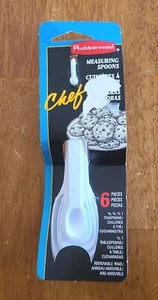 Rubbermaid Chef Measuring Spoons White Plastic Nesting - Picture 1 of 7