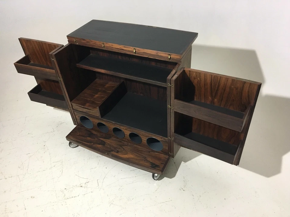 Original Silkeborg Rosewood Dry Bar 60's Mid Century Danish Modern Wikkelso Era - Image 1 of 4