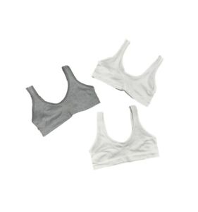 Pack de 3 soutiens-gorge à bretelles confort confort quotidien - blanc/gris petit