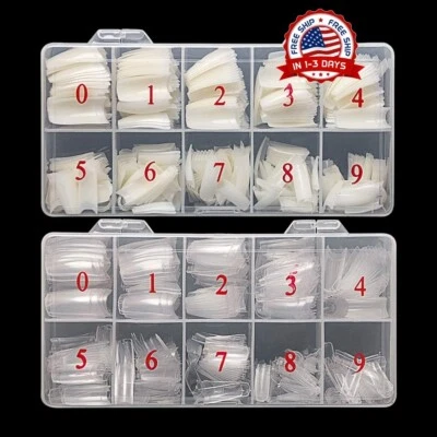 Kit De Uñas Acrilicas 1000 Piezas, 10 Tamaños Para Arte de uñasSalones Y Hogar Hágalo Usted Mismo Foto 1 de 4