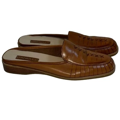Женские коричневые кожаные сабо Danelle без шнуровки размер 7,5 M удобные - Изображение 1 из 4