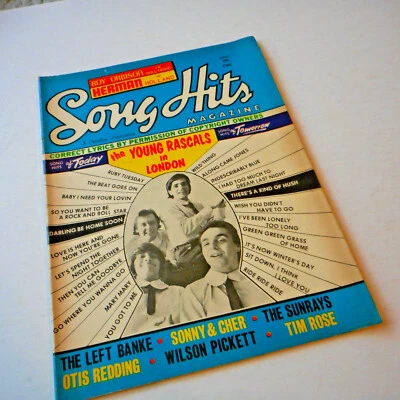 Young Rascals Cover Song Hits Magazine April 1967 Roy Orbison Sonny & Cher - Image 1 of 2
