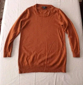 J Crew Sweater 100% Merino Wool Classic Camel Crew Neck Women's XS 3/4 Sleeve - Picture 1 of 7