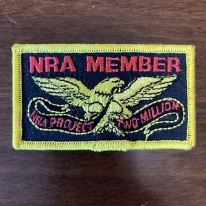 Vintage National Rifle Association Member Sew On Patch 1990's NRA Rectangle - Picture 1 of 2