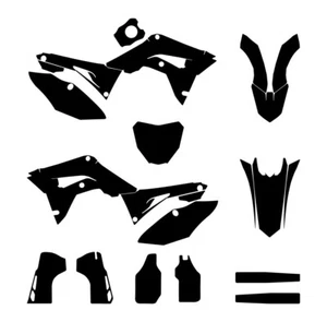 Honda CRF 450 Motocross 2017 2018 2019 2020 Vector Graphics MX Template 1:1 - Picture 1 of 1