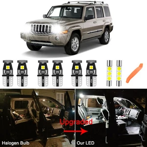 Kit de paquete de bombillas LED interiores blancas para Jeep Commander 2006-2010 + herramienta - Imagen 1 de 9